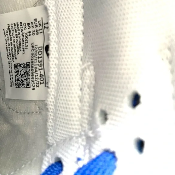 Nike Dunk Lows Sneakers Blue White Racer Low Dunks Leather Mens - Picture 7 of 9